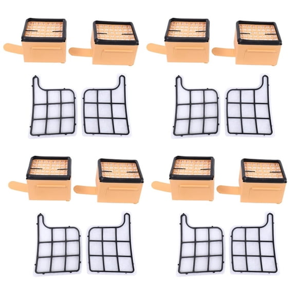 4 Motor Protection Filter (Motor Filter) + 4 HEPA () Filters for Kobold VK 135, 136, VK135, VK136