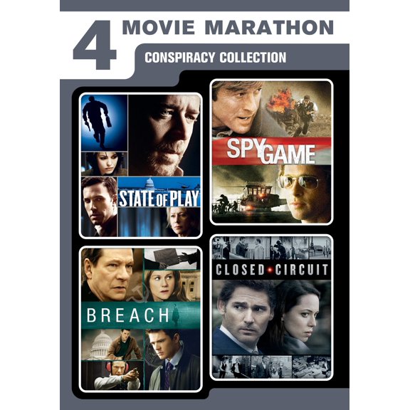 4-Movie Marathon: Conspiracy Collection (State of Play / Closed Circuit / Spy Game / Breach) [DVD]