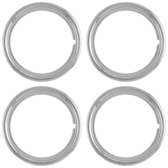 4 NEW 14" CHROME Steel Wheel Trim Rings Beauty Rims Glamour Ring Rim Edge Bands