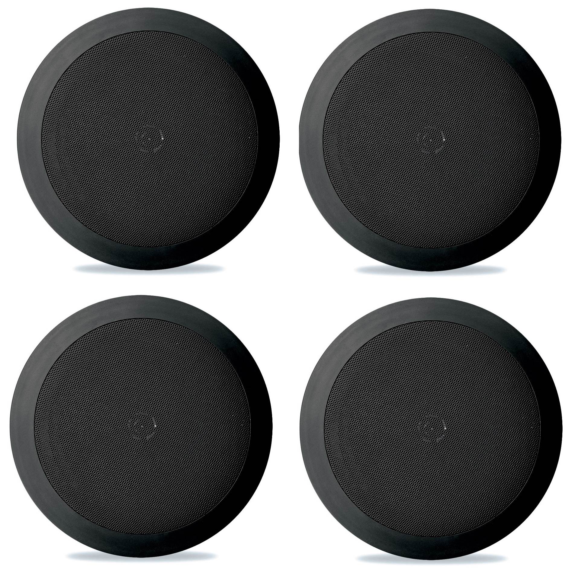 4) NEW Pyle PDIC81RDBK 250W 8 Inch Flush In-Wall In-Ceiling Black Speakers Four - image 1 of 6
