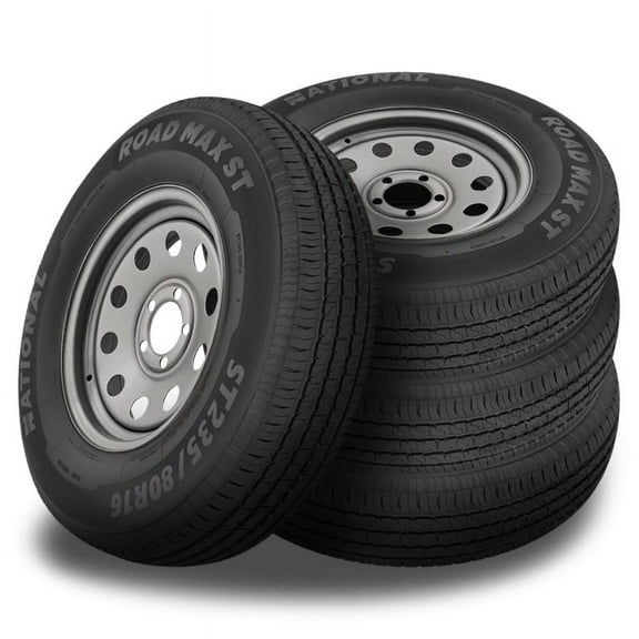 4 National Road Max ST 175/80R13 97/93M Travel / Utility / Boat Trailer 8 PLY NRM14 / 175/80/13 / 1758013