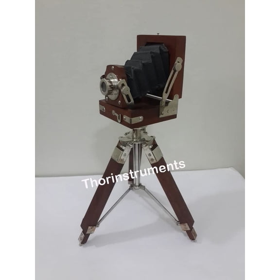 4" Nautical Decorative Wooden Camera With Table Stand Home Decor