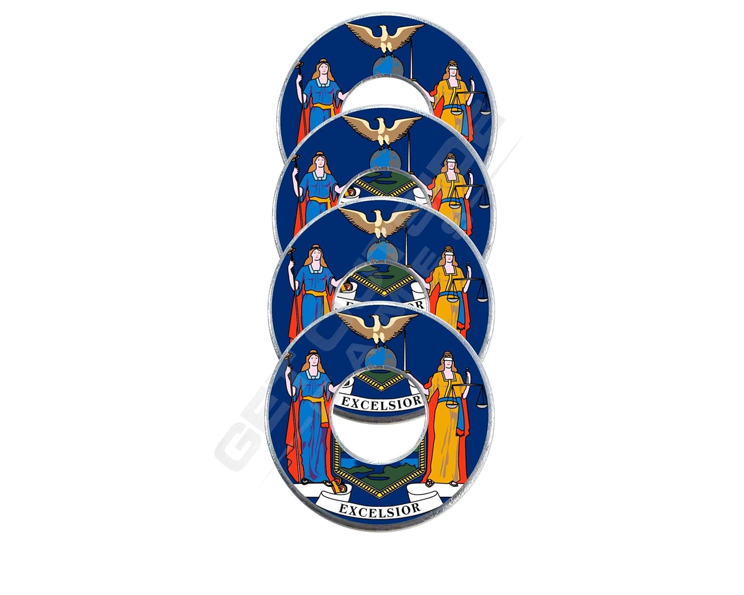 4 New Flag Vvashers Washer Toss Washer Board Game Washers (4 Vvashers