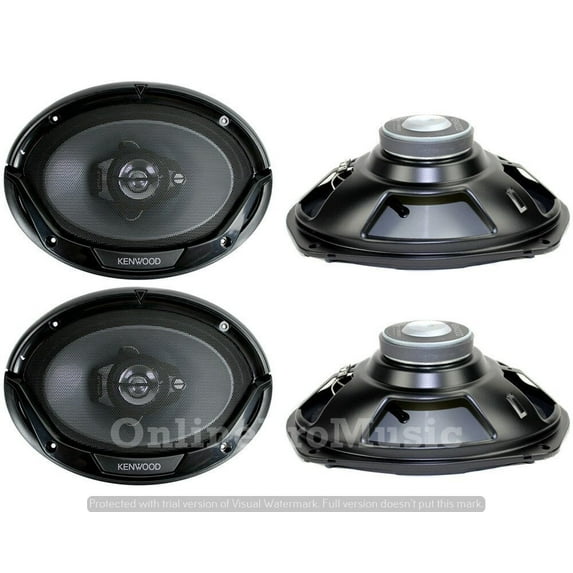 4) New Kenwood KFC-6966S 6x9" 800 Watt 3-Way Car Audio Coaxial Speakers Stereo