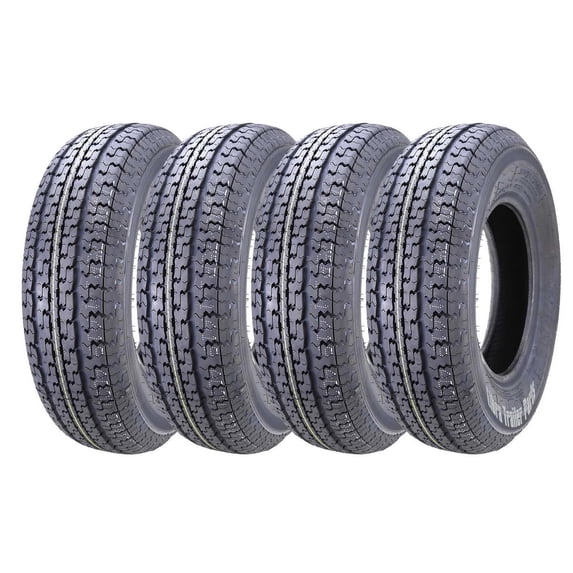 4 New Premium WINDA Trailer Tires ST 205/75R15 / 8PR Load Range D Steel Belted w/Featured Scuff Guard