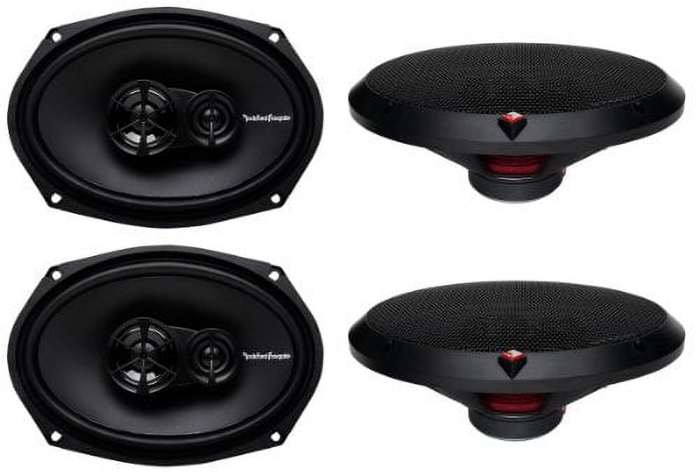 4) New Rockford Fosgate R169X3 6x9" 260W 3 Way Car Coaxial Speakers Audio Stereo - image 1 of 6