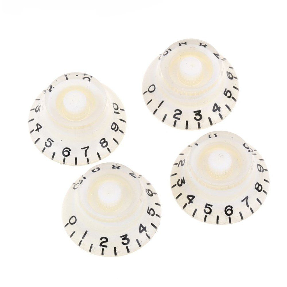 4 New White Electric Guitar Speed Knobs Les Paul Top Hat LP BStock