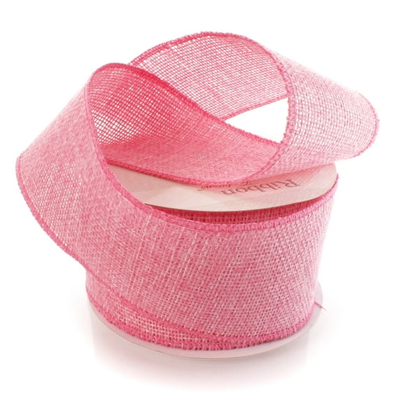4" Non-Wired Burlap Ribbon Bubblegum Pink 25 Yards