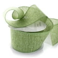 thumbnail image 1 of 4" Non-Wired Burlap Ribbon Country Green 25 Yards, 1 of 2