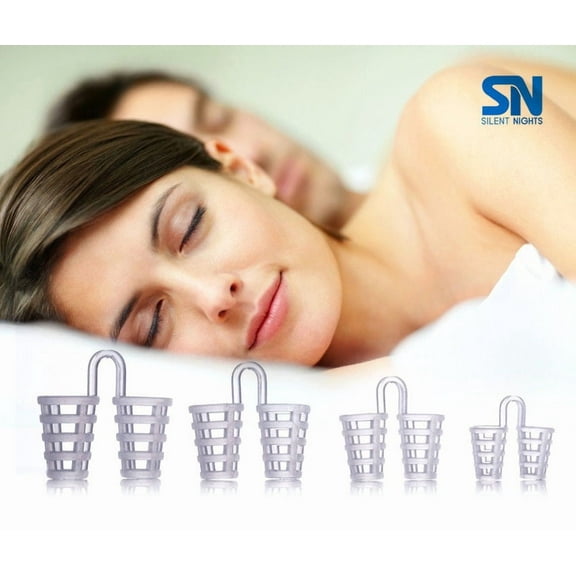 Best Anti Snoring Device - Stop Snore Solution - Sleep Better Aids - Anti-Snore Remedy Devices - 4 Nose Vents Nasal Dilator - Breathing Sleeping Relief