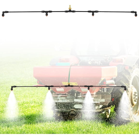 4 Nozzles Sprayer Boom Wand with 3/8 Inch Brass Barb, Sprayer Wand, Switchable 2 Nozzle Pattern, Lightweight, Up To 55.1 Inches Long, Sprayer wand, Suitable For Watering Large Areas In Gardens, Farms