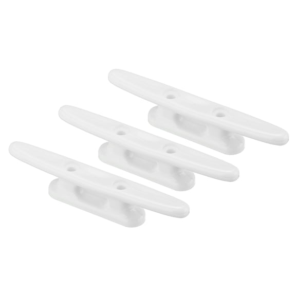 4" Nylon Boat Dock Cleat Kayak Cleat Dock Rope Tie Cleat for Marine Deck, White 3 Pack