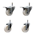thumbnail image 1 of 4 Nylon Wheel Swivel 7/16 Inch Grip Ring Stem Caster Set 2 Total Lock Brakes, 1 of 2