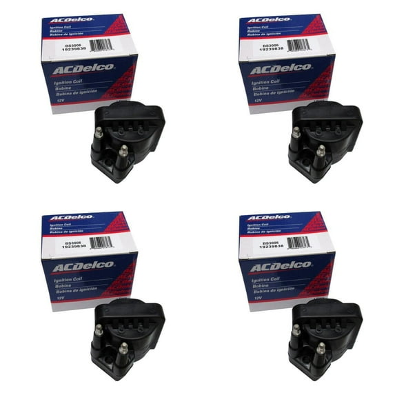 4 OEM-ACD Ignition Coils For Cadillac, Isuzu and GM Vehicles Compatible with 19239837 D555