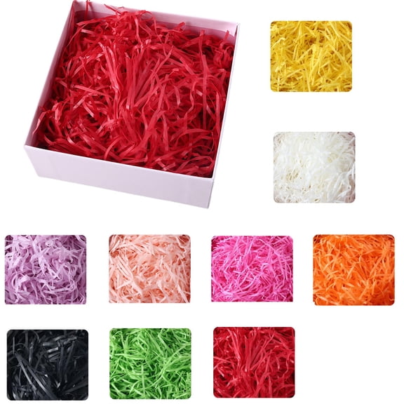 4 OZ Color Crinkle Paper Shredded Paper for Gift baskets Filler Paper Shred for Gift Wrapping Crinkle Cut Paper Shred Filler for Easter Basket Grass, Christmas, Birthday, Mother's Day