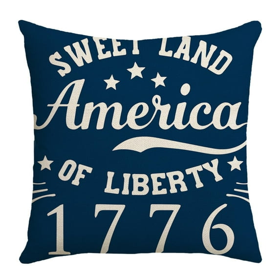 4 Of July Decorations Pillow Covers 18x18 Independence Day Memorial Day American Flag And Stripes Patriotic Throw Pillow Covers USA Freedom Pillows Decor Home Textile Necessities B(Clearance)
