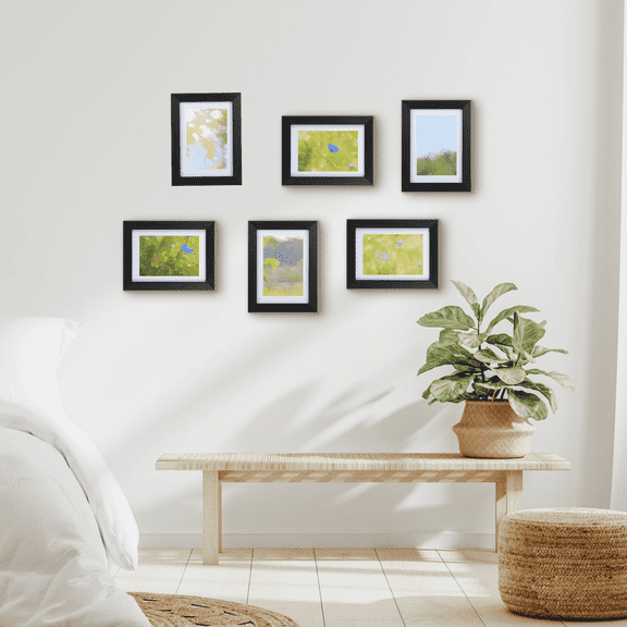 4 Opening 4x6 Collage Picture Frame 2 Pack, Black