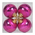 thumbnail image 1 of 4" Orchid Shiny-Matte Mirror Ball 4/Box, 1 of 1