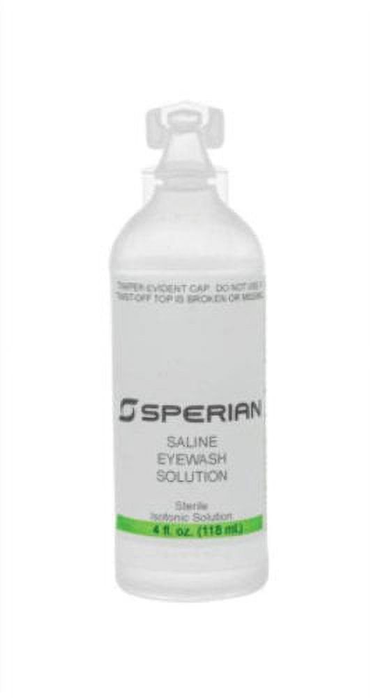 4 Ounce Bottle Sperian Sterile Saline Personal Eye Wash Solution. (10