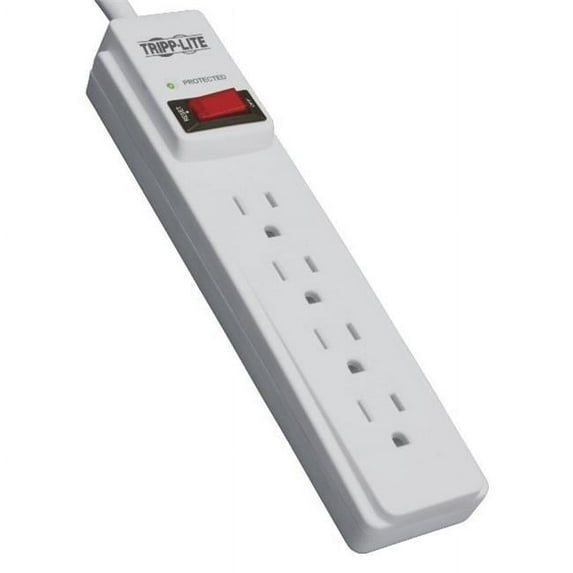 4-Outlet Home Computer Surge Protector Strip, 4 ft. Cord