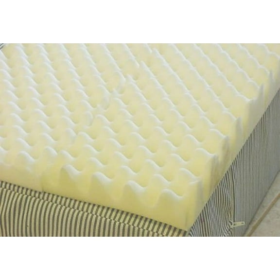 4" Overlay Topper Foam Twin Bed Mattress Pad Egg Crate 72x34 x4 Convoluted New