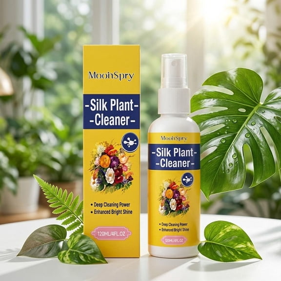 4 Oz/120ml Artificial Flower & Plant Cleaner Silk Plant Cleaner Spray No Wipe Quick Drying Long-Lasting Cleanliness for Home Decor Fake Plants&Flowers Multi CleanerSpray Restores Shine