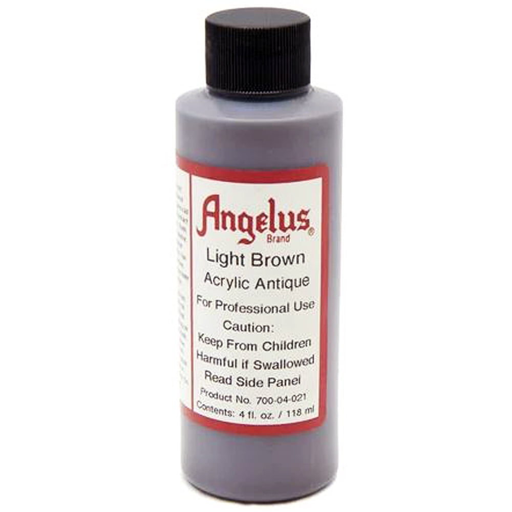 4 Oz Angelus Leather Acrylic Antique Finish Light Brown - Walmart.com