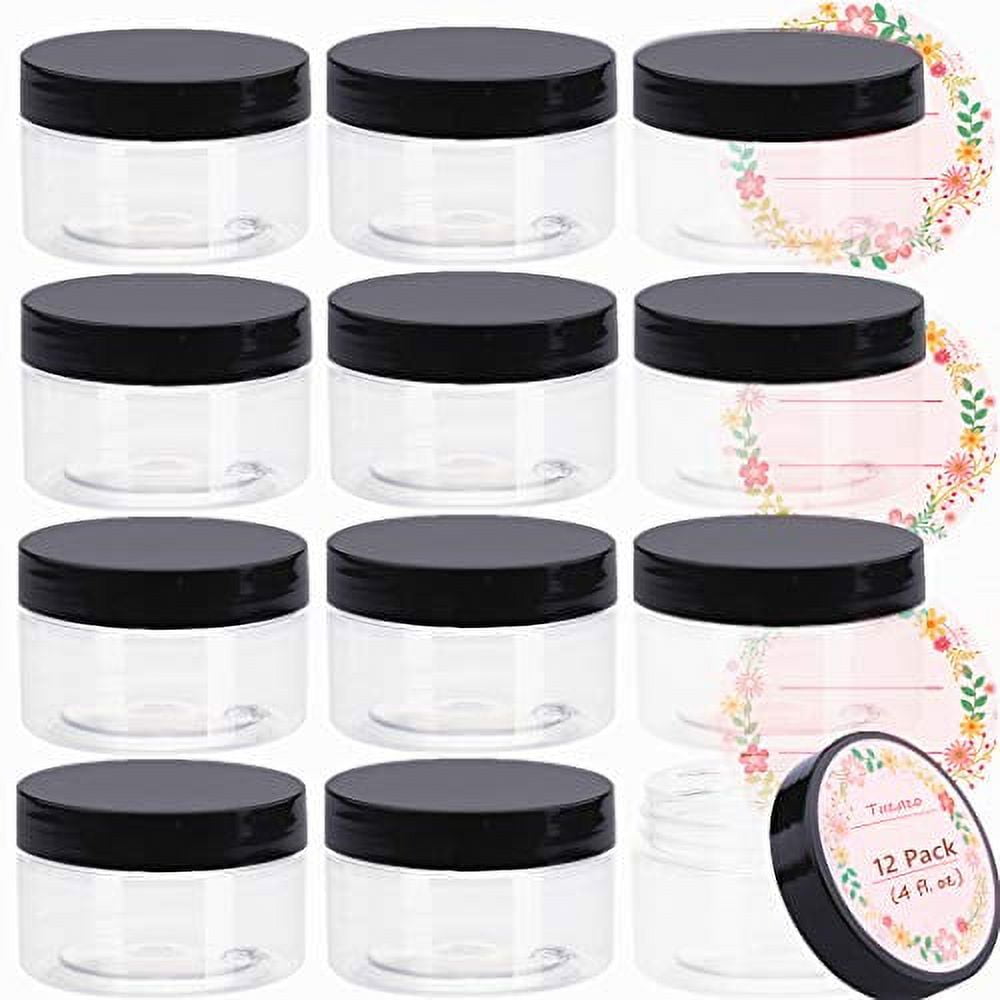 4OZ Glass Jars with Lids, Hoa Kinh Small Glass Jars, 12 Pack Empty Round  Canning Storage Jars Containers for Storing Lotions, Powders, and Ointments