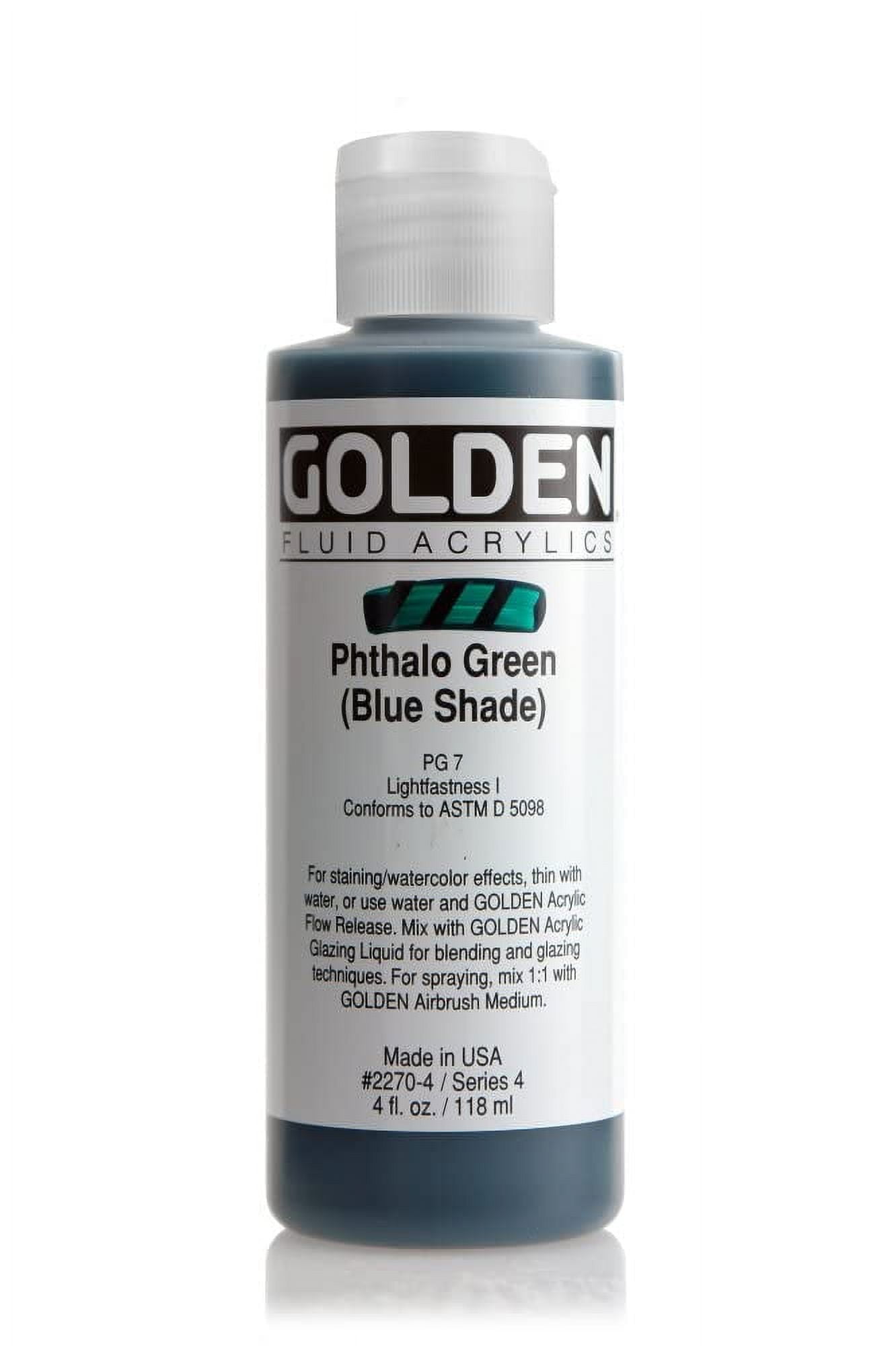 4 Oz Fluid Color Paint Color Phthalate Green (Blue Shade)