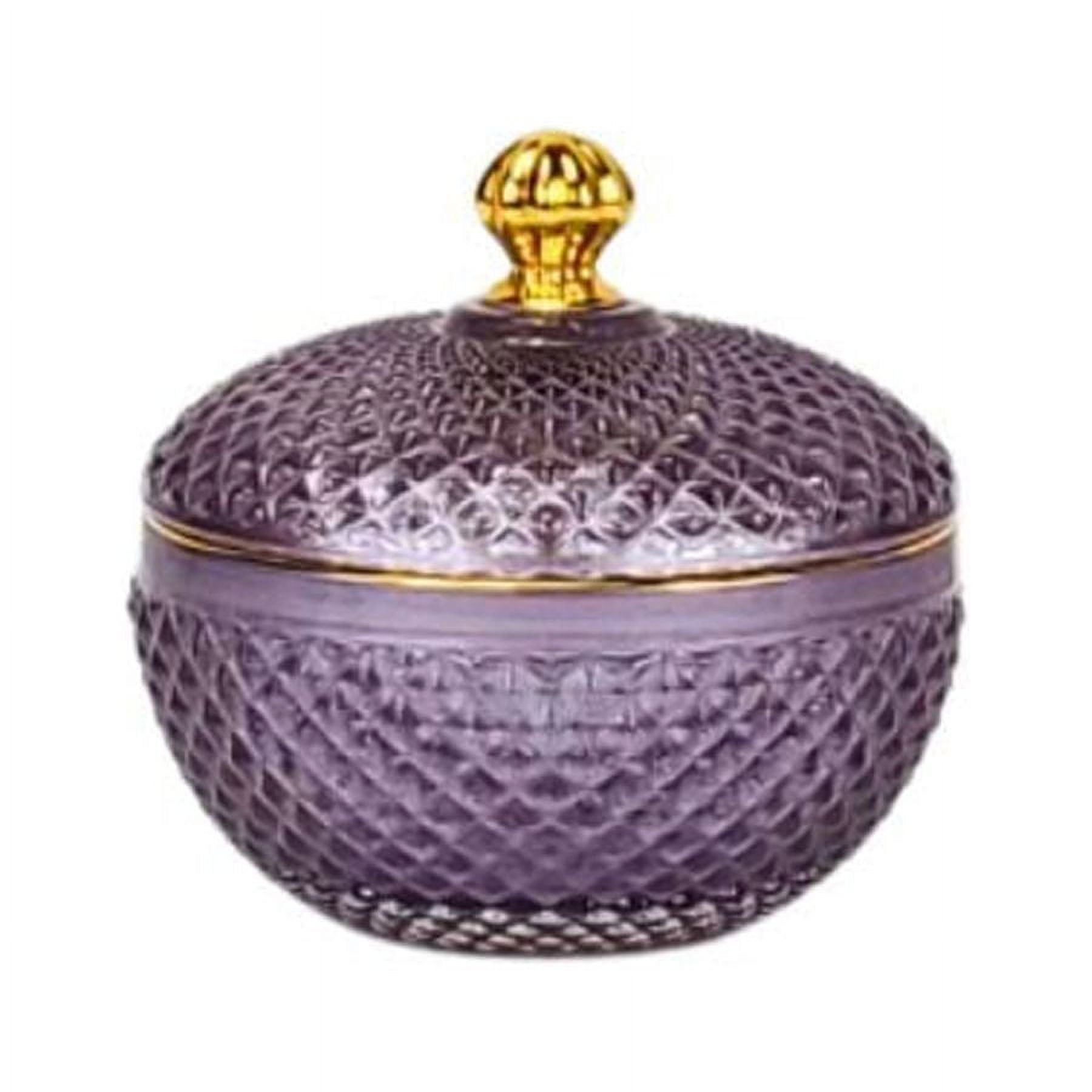 4 Oz Small Amethyst/Gold Vanity Candle Glass Empty Candle Making Jar Candle Vessels For DIY Candle-Making Projects (Box of 12) FREE SHIPPING
