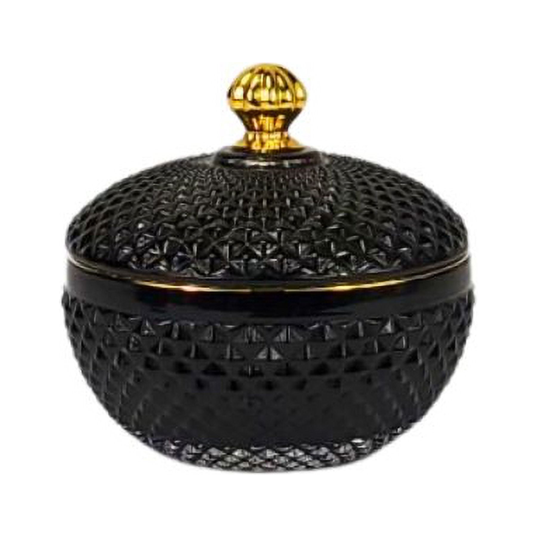 4 Oz Small Black/Gold Vanity Candle Glass Empty Candle Making Jar Candle Vessels For DIY Candle-Making Projects (Box of 12) FREE SHIPPING