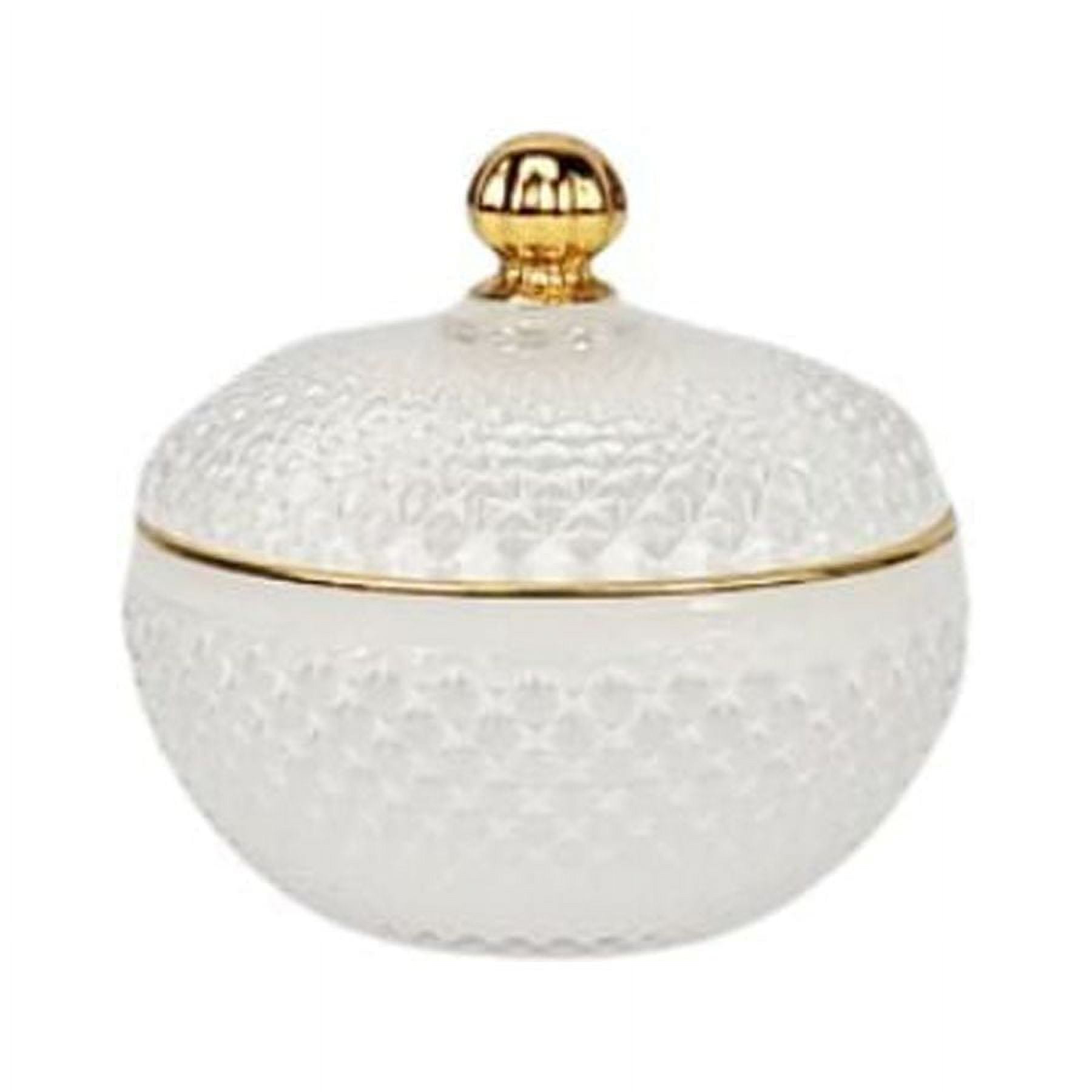 4 Oz Small White/Gold Vanity Candle Glass Empty Candle Making Jar Candle Vessels For DIY Candle-Making Projects (Box of 12) FREE SHIPPING