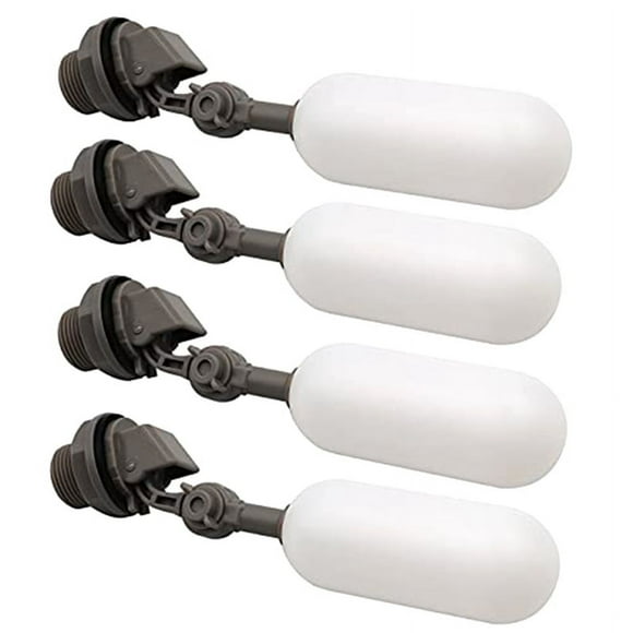 4 PACK 3/4Inch Water Float Valve with Adjustable Arm Plastic Water Filter Float Ball Valve for Water Tank Pool