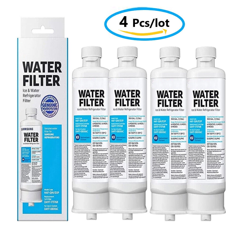 4 Pack DA9717376B Refrigerator Water Filter, Compatible with HAFQIN