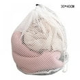 thumbnail image 1 of 4 PACK Drawstring Mesh Laundry Bag Storage Wash Clothes Hamper Heavy Duty 12" X 16", 1 of 4