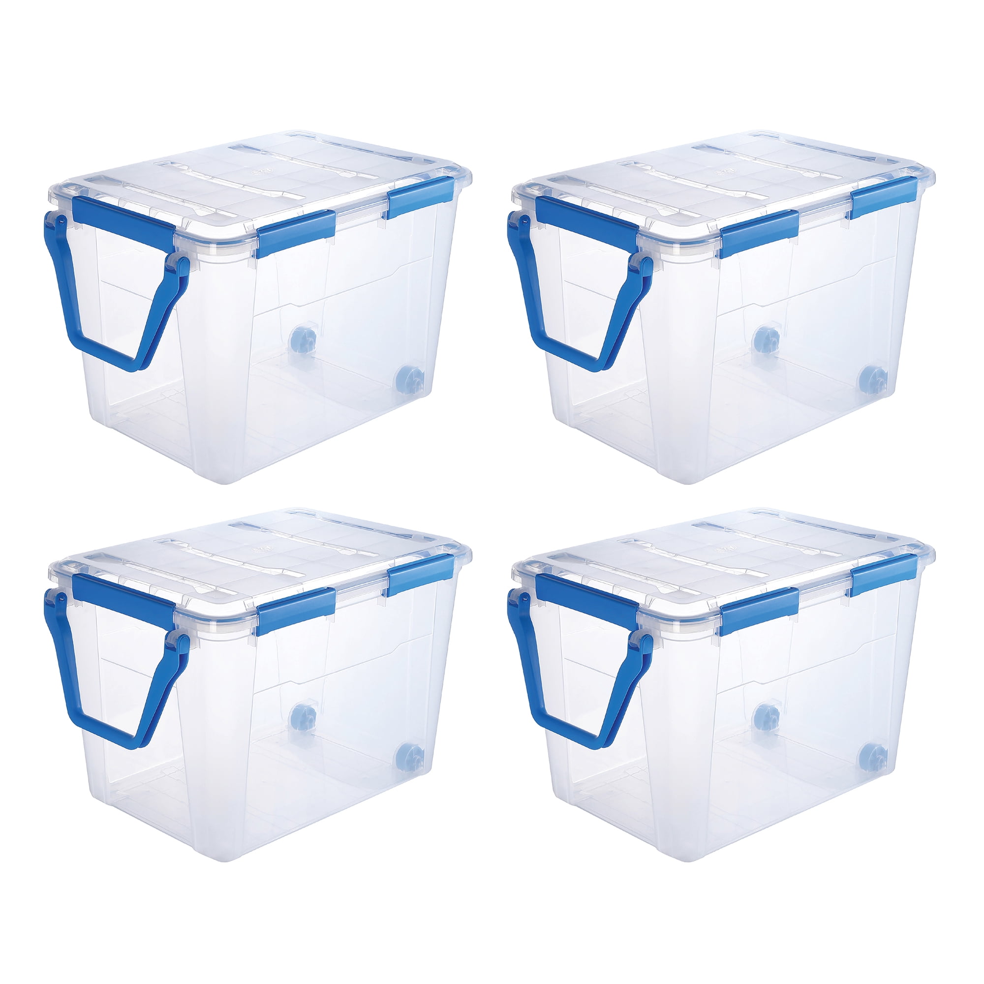 4 Pack - Ezy Storage Waterproof 26.4Gal/105.7Qt/100L Storage Box