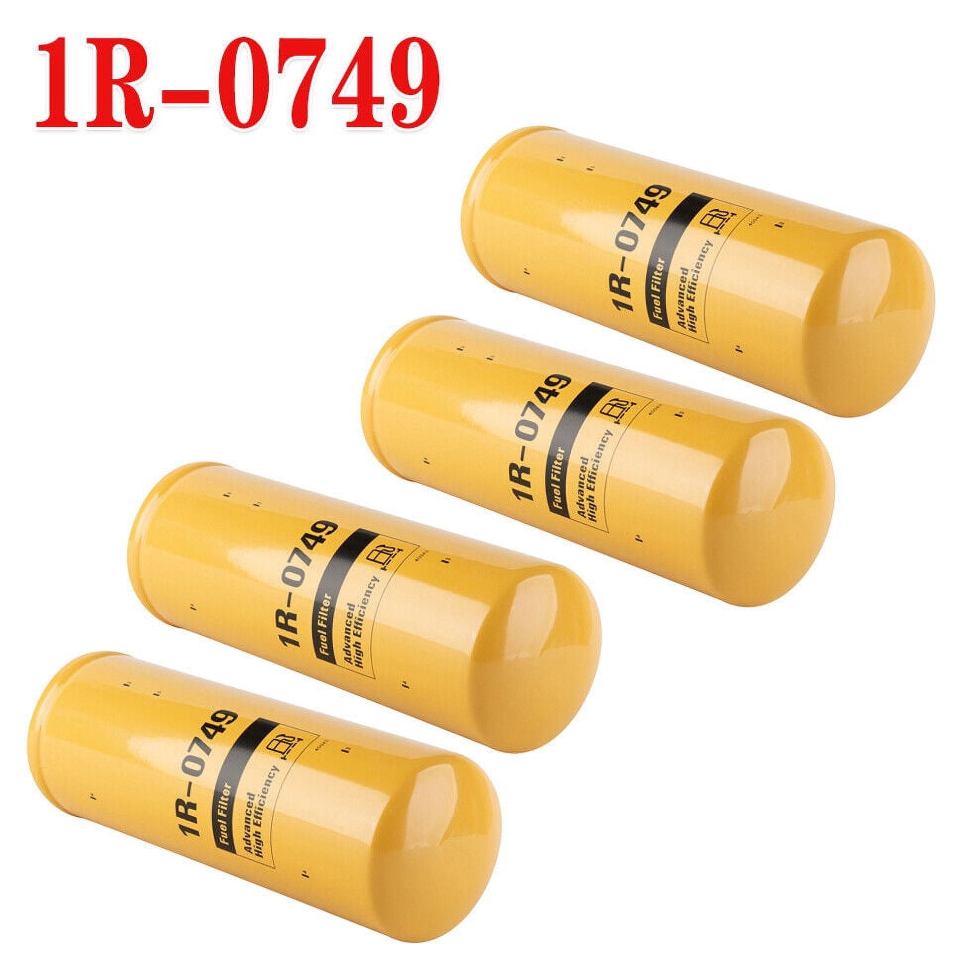 4 PACK Engine Oil Change Filter Kit 1R-0749 For Caterpillar / CAT BF7587 P551311