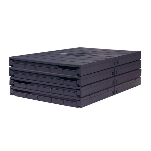 4-PACK FOLDING CRATE - BLACK