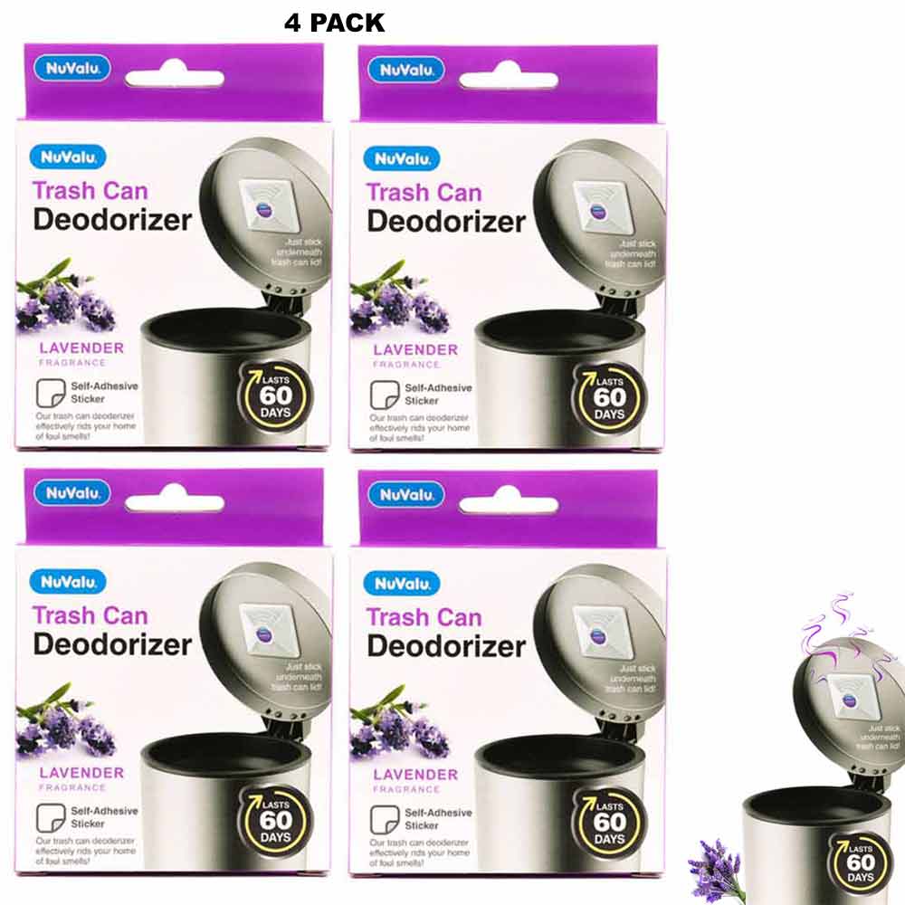 4 PACK Garbage Can Odor Eliminator Trash Deodorizer Lavender Aroma Air