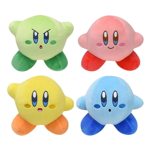 4 PACK Kirby Superstar Soft Plush Toy Cute Kirby Stuffed Doll Kids Birthday Gift