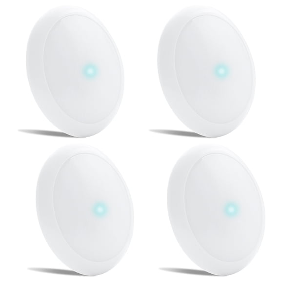 4 PACK Leisure LED RV Boat Surface Mount Ceiling Light with Touch on/off Switch 7" 750 Lumen Super Slim LED Panel Light DC 12V 10W Downlights Warm White