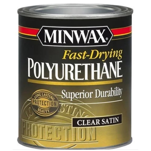 (4 PACK) MINWAX Fast Drying Oil Modified Polyurethane Clear Satin 8 ounce (4 PACK)