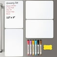 thumbnail image 1 of 4 PACK Magnetic Dry Erase Board Sheet for Fridge, 12"x8" Erasable Refrigerator White Board w/ 6 Markers & 1 Eraser, 1 of 9