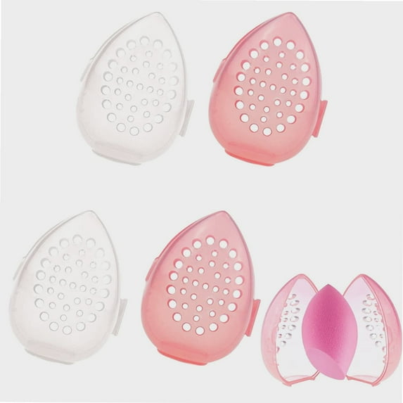 4 PACK Makeup Sponge Beauty Blender Container Travel Case for Drying and Storing Makeup Beauty Foundation Sponge