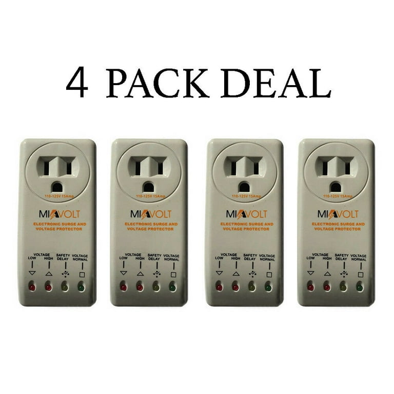 4 PACK New Refrigerator 1800 Watts Voltage Brownout Appliance Surge  Protector 