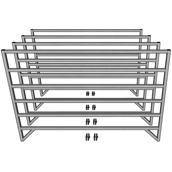 4 PACK OF ALUMINUM 5 Ft LONG 6 RAIL 40" TALL SHEEP & GOAT PANELS FENCE STALL PEN
