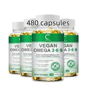 4 Pack Omega 3-6-9 Softgels - Fish Oil Supplement - Support for Heart, Joint & Skin Health - Contains EPA & DHA - Omega 3 Fatty Acids - Non-GMO - 480 Softgels
