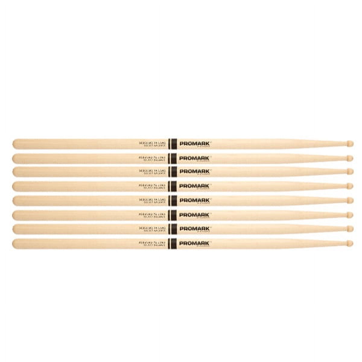4 PACK Promark Select Balance Maple Rebound 7A Drumsticks, Single Pair RBM535LRW-4