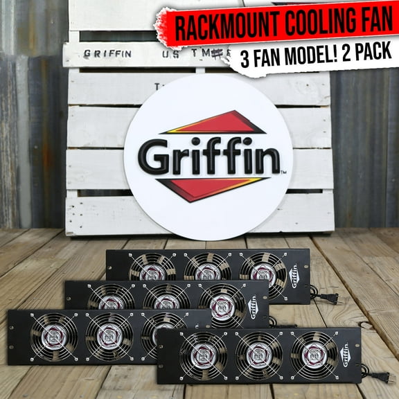 4 PACK Rackmount Cooling Fans | Griffin Triple Studio Audio Gear Panel PA System