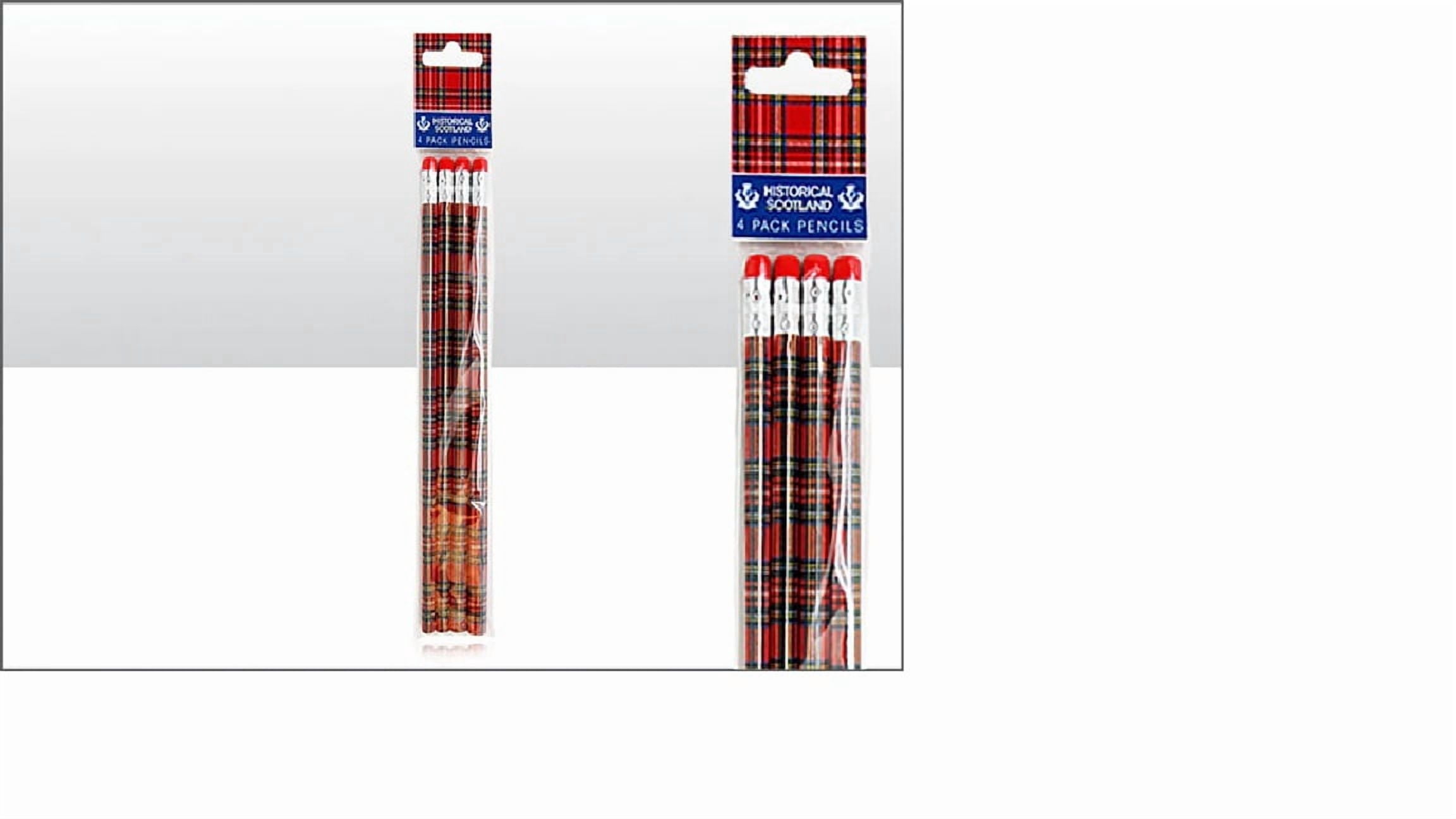 AWN Hill Scotland Pencil, Tartan, 4 Count, 4 Pack